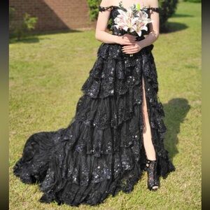 Sheri Hill 55500 Prom/Pageant Dress Size 2 Black
